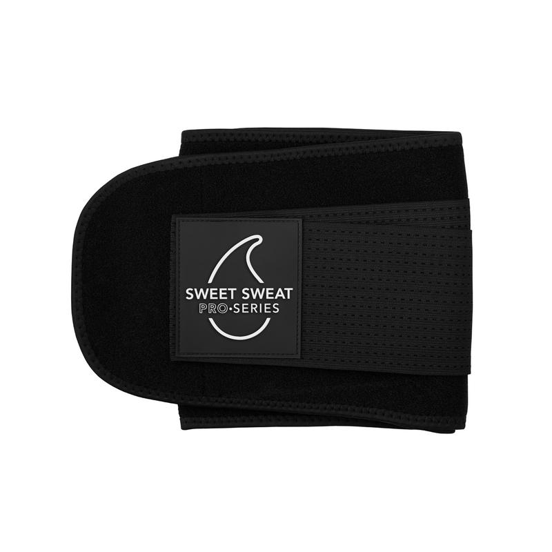 Sweet Sweat 'Pro-Series' Ab Trainer (Black) with Adjustable Velcro Straps (Medium Large)